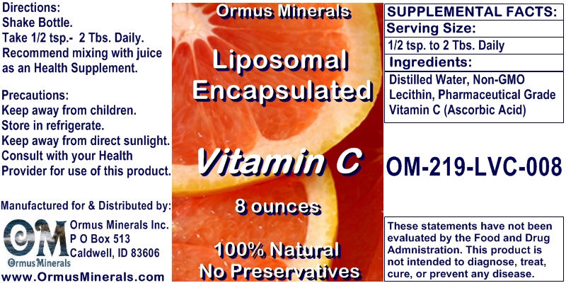 Ormus Minerals Liposomal Encapsulated Vitamin C