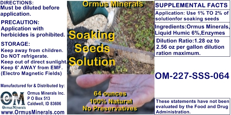 Ormuis Minerals Soaking Seeds Solution